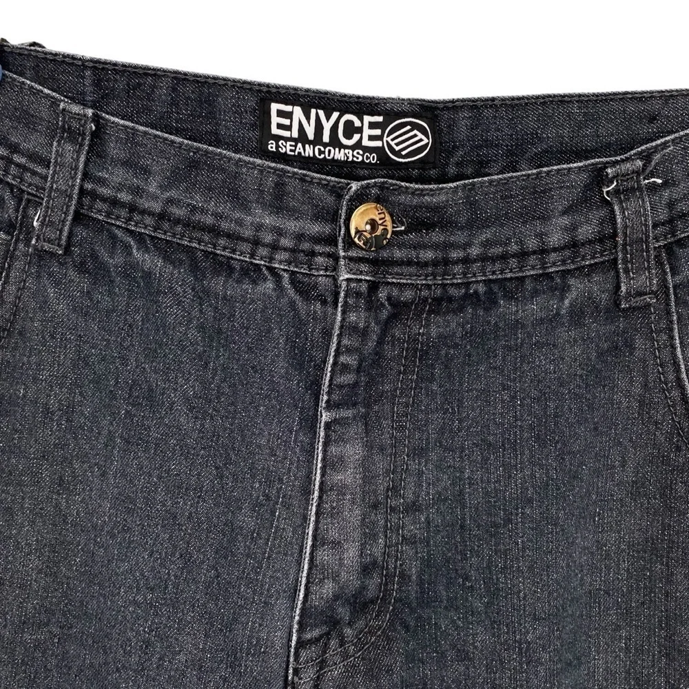 Enyce Men’s Faded Black Vintage Denim Jeans 38x32